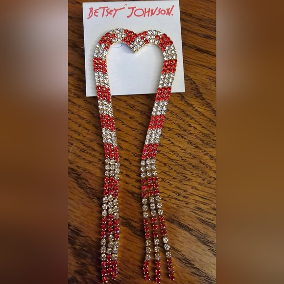 Betsey Johnson Candy Cane Dangle Earrings! - Picture 10 of 12